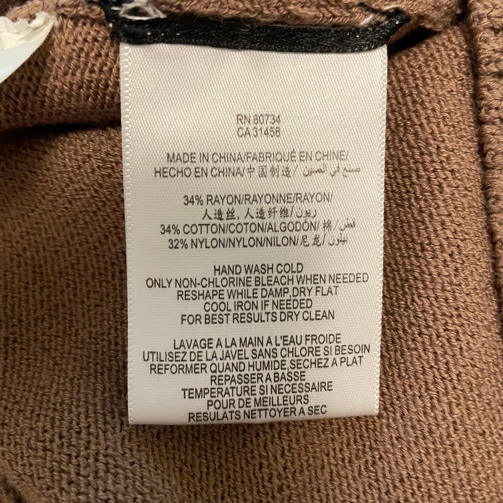 BCBGMAXAZRIA Cowl Neck Off-the-Shoulder Knit Minidress | Women's Size M - Picture 11 of 12